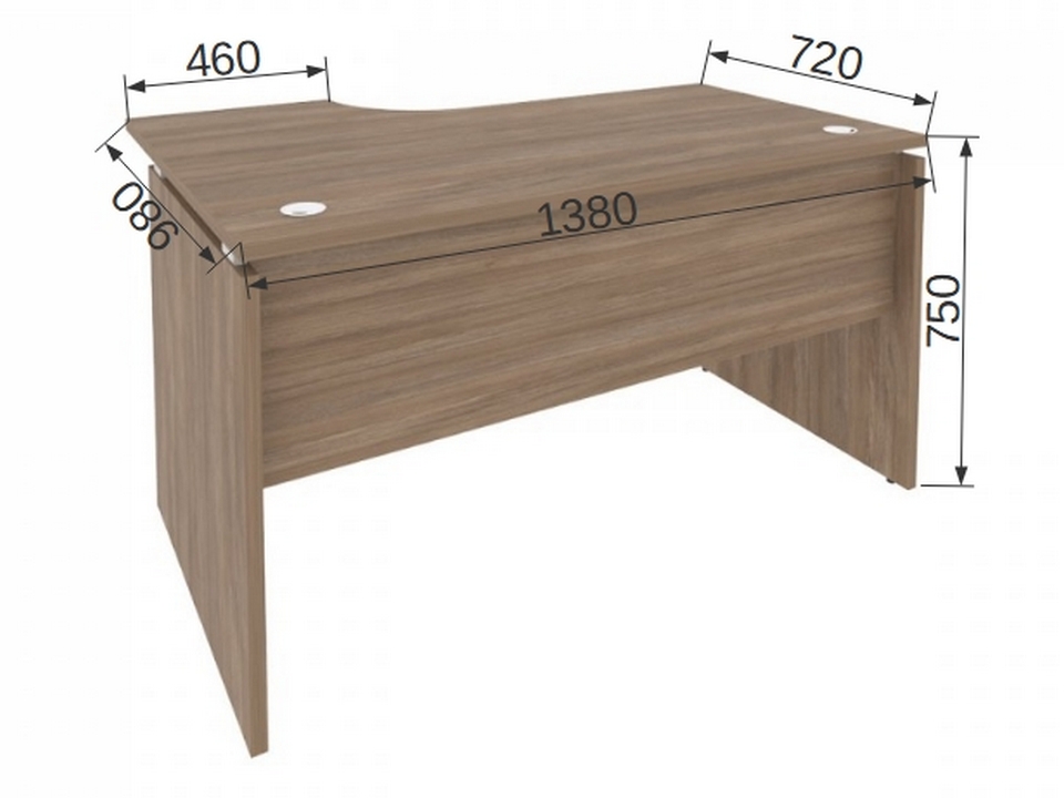 Офисная мебель ONIX O.SA-2R Стол эргономичный правый